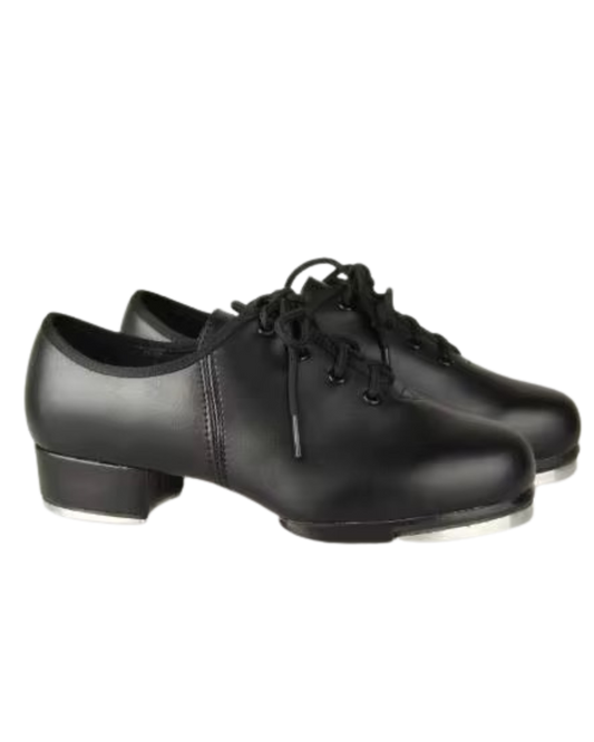 Black Lace-Up Tap Shoes